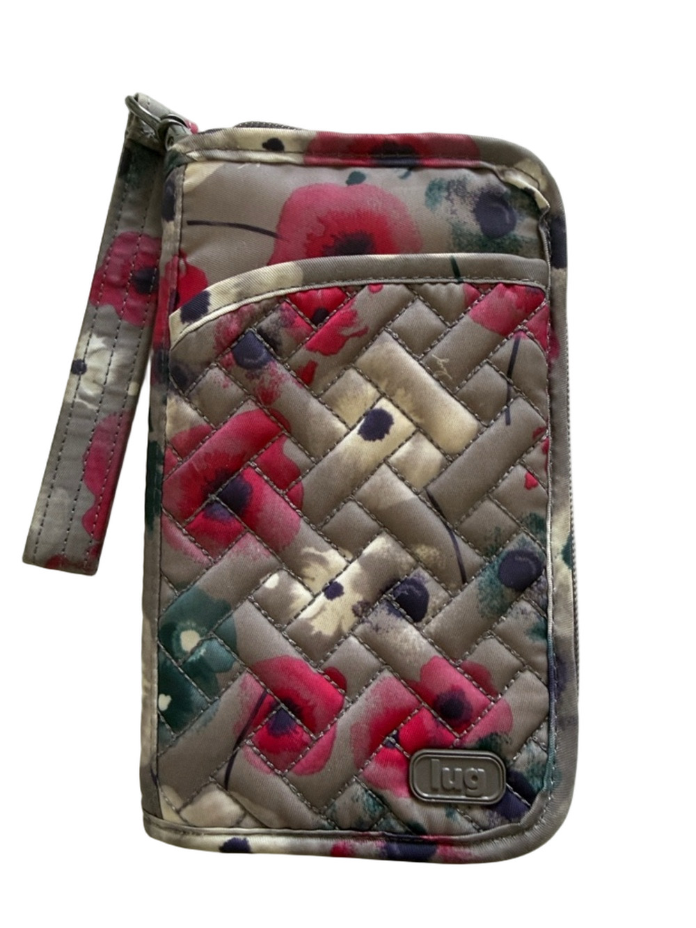 Lug Tandem Zip Water Pearl wristlet wallet